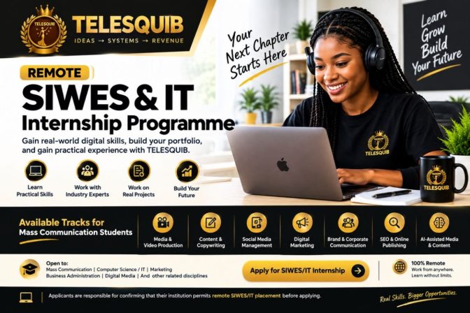 TELESQUIB SIWES & Internship Programme | Build Real-World Skills
